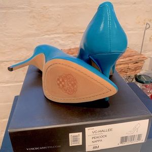 Vince Camuto Halle in Peacock Nappa leather, size 8; stunning teal! BRAND NEW